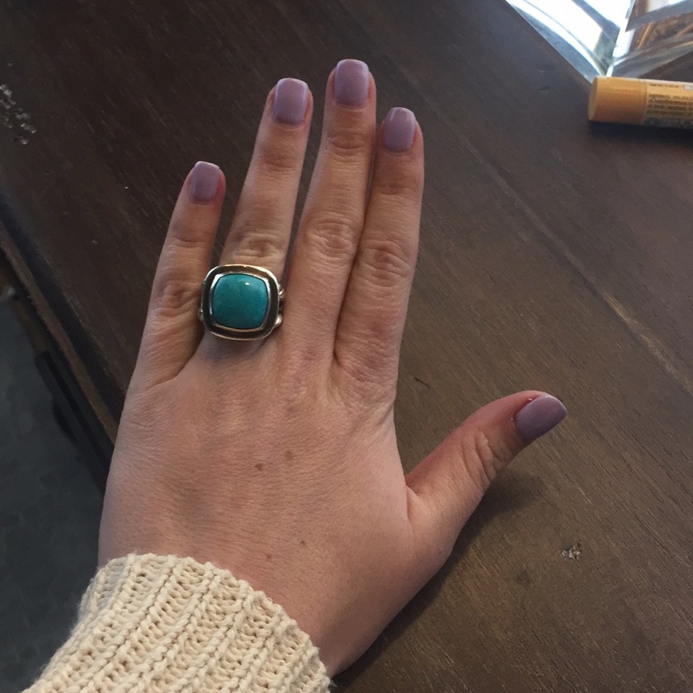 Authentic David Yurman 14MM Turquoise Ring